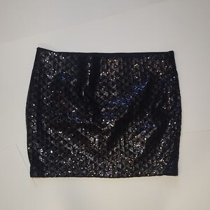 Forever 21 Black Glitter Mini Skirt